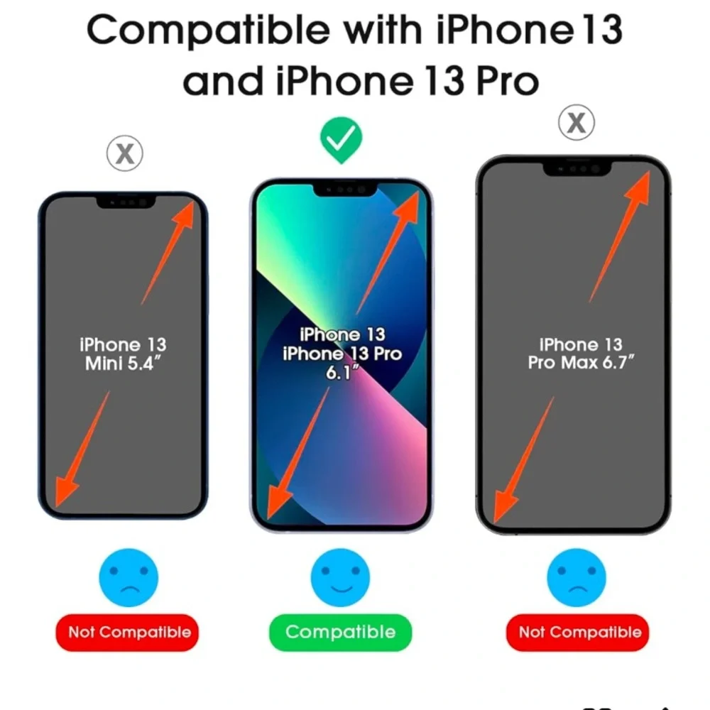 amFilm One Touch tempered screen protector 2pack (iPhone 13/13 Pro 6.1” 2021)